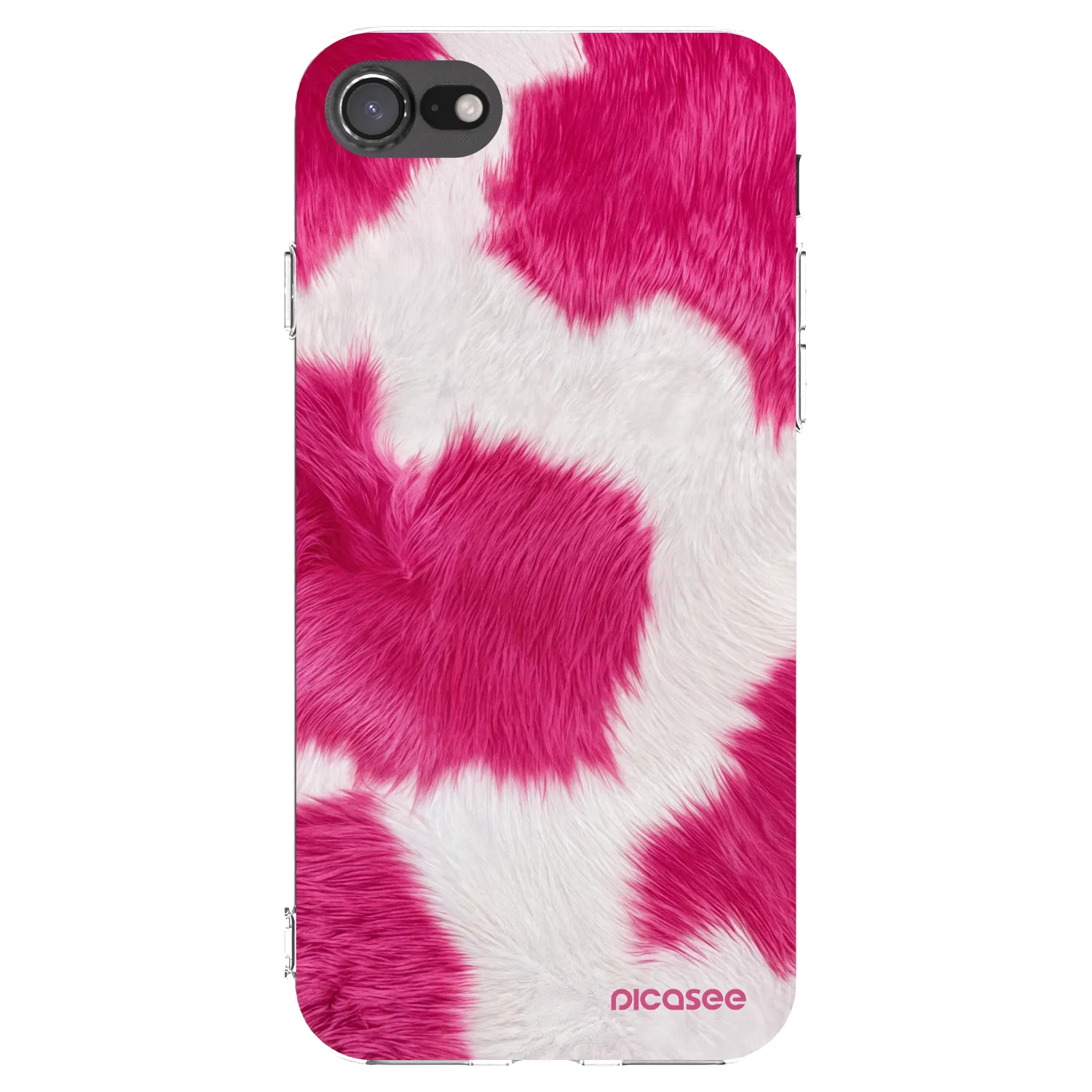 Picasee silikonska prozirna maskica za Apple iPhone SE 2020 - Pink Moo