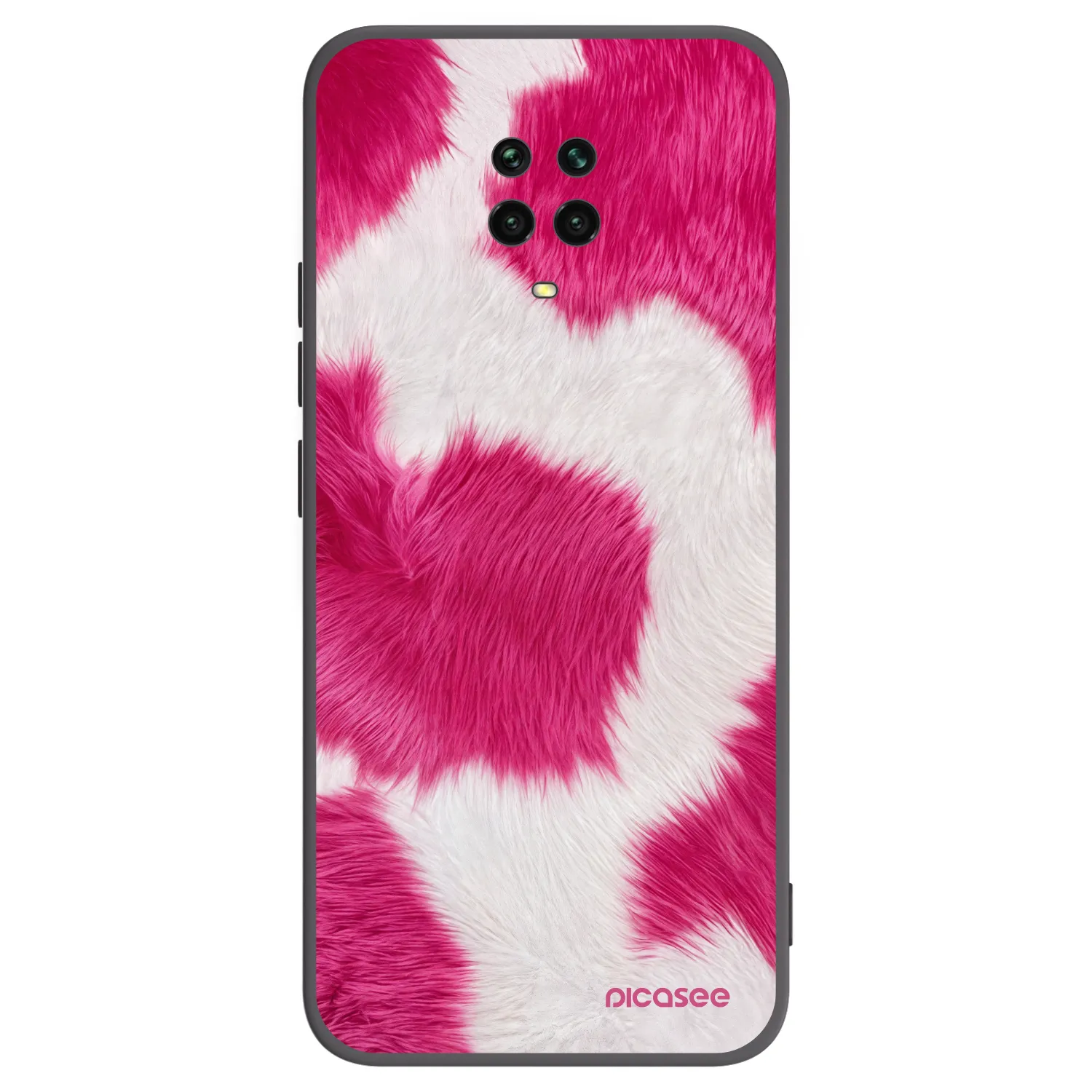 Picasee crna silikonska maskica za Xiaomi Redmi Note 9S - Pink Moo