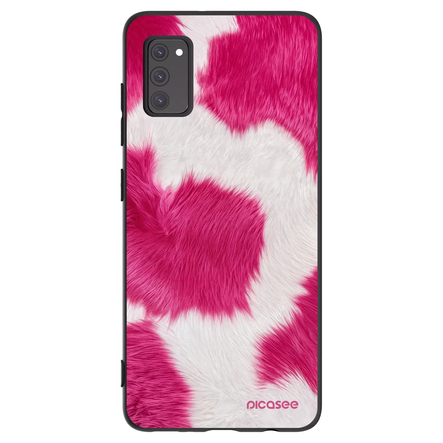 Picasee crna silikonska maskica za Samsung Galaxy A41 A415F - Pink Moo