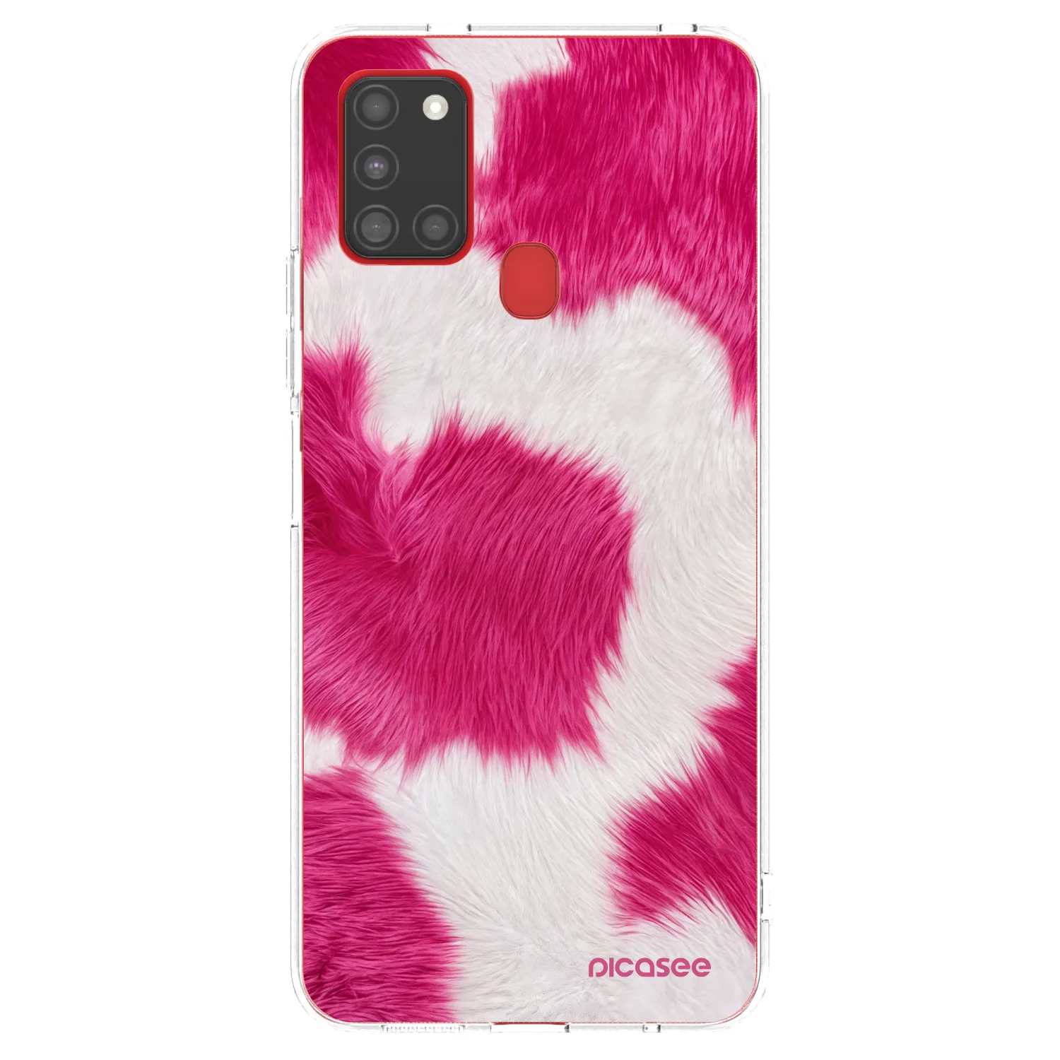 Picasee silikonska prozirna maskica za Samsung Galaxy A21s - Pink Moo
