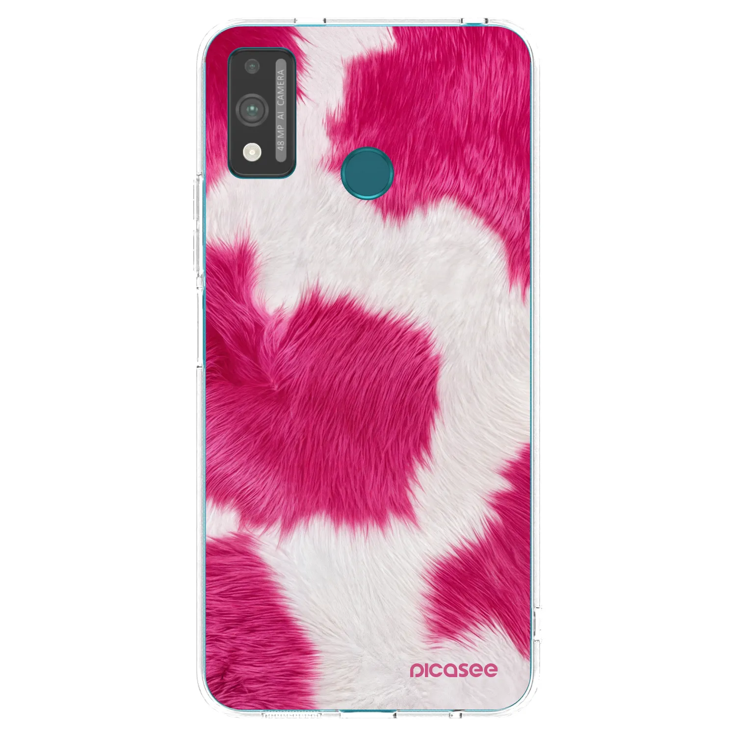 Picasee silikonska prozirna maskica za Honor 9X Lite - Pink Moo