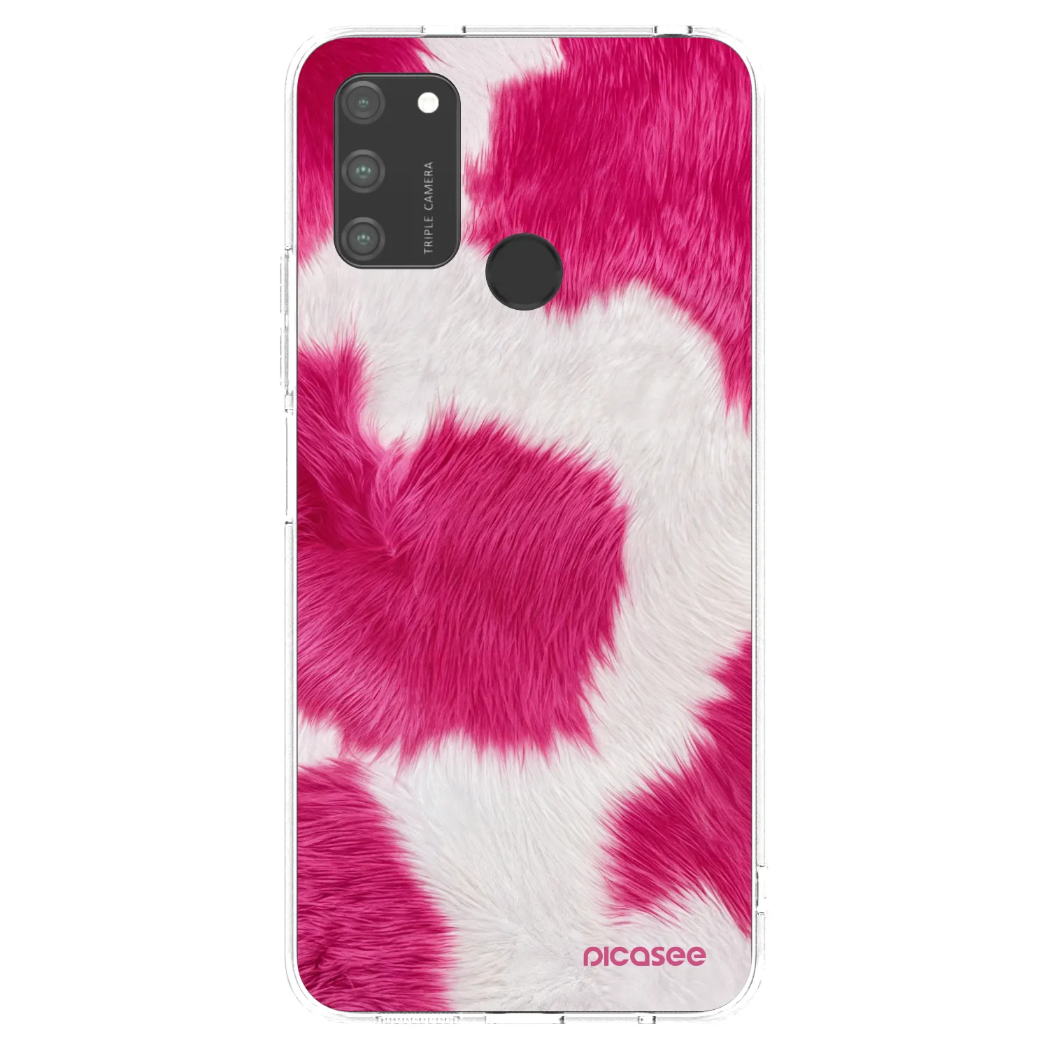 Picasee silikonska prozirna maskica za Honor 9A - Pink Moo