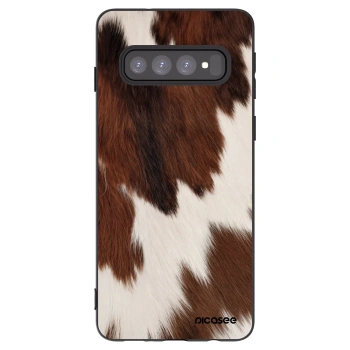 Picasee crna silikonska maskica za Samsung Galaxy S10 G973 - Rustica