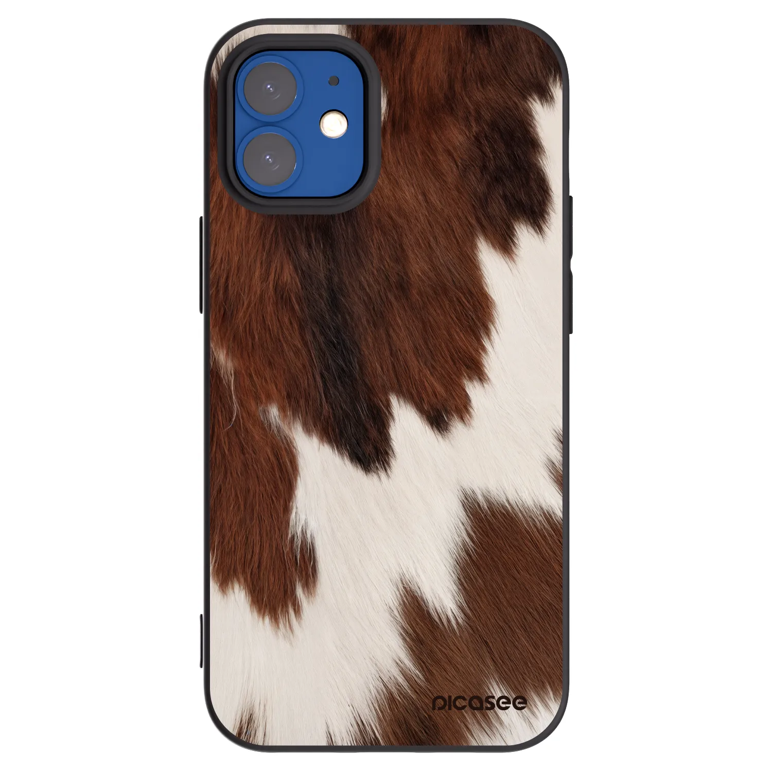 Picasee crna silikonska maskica za Apple iPhone 12 mini - Rustica