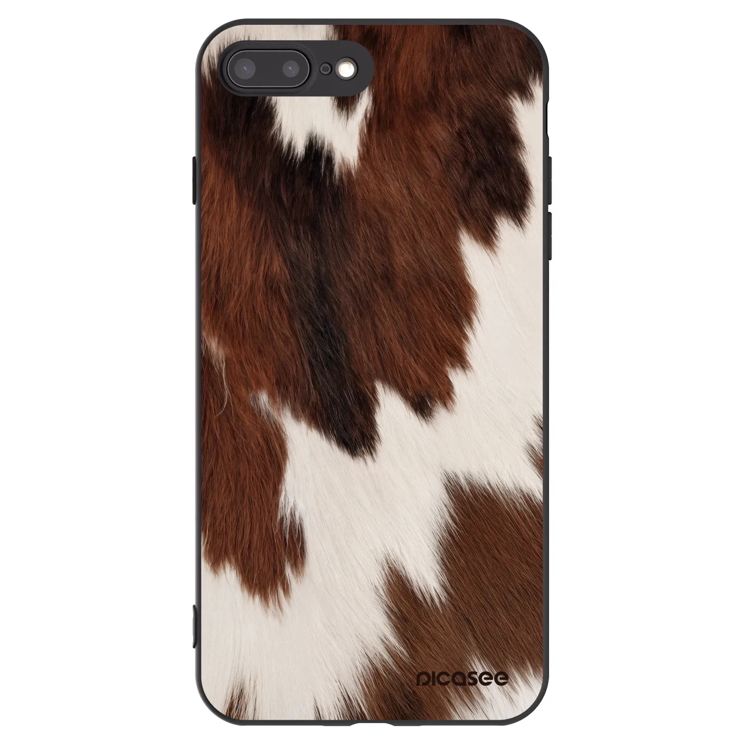 Picasee crna silikonska maskica za Apple iPhone 8 Plus - Rustica