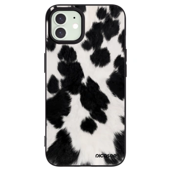 Picasee crna silikonska maskica za Apple iPhone 12 - Black Moo