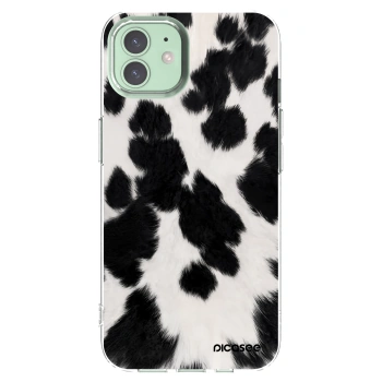Picasee silikonska prozirna maskica za Apple iPhone 12 - Black Moo