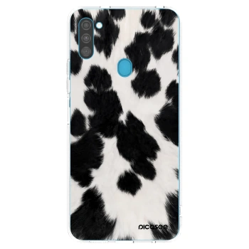 Picasee silikonska prozirna maskica za Samsung Galaxy M11 - Black Moo
