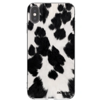 Picasee silikonska prozirna maskica za Apple iPhone XS Max - Black Moo