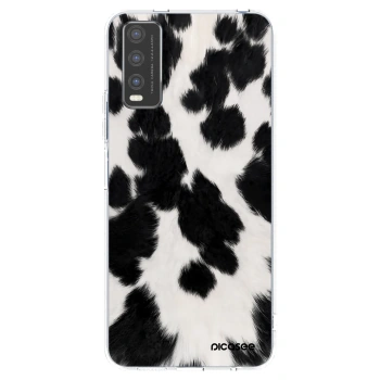 Picasee silikonska prozirna maskica za Vivo Y20s - Black Moo