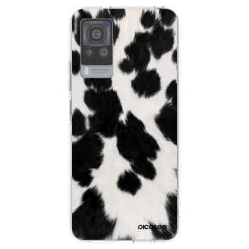 Picasee silikonska prozirna maskica za Vivo X60 Pro 5G - Black Moo
