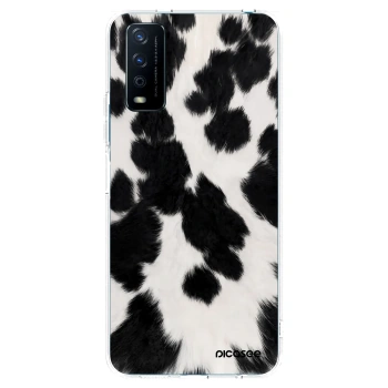 Picasee silikonska prozirna maskica za Vivo Y11s - Black Moo