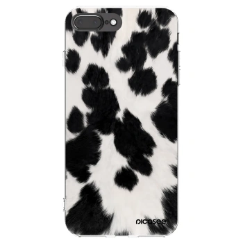Picasee silikonska prozirna maskica za Apple iPhone 7 Plus - Black Moo