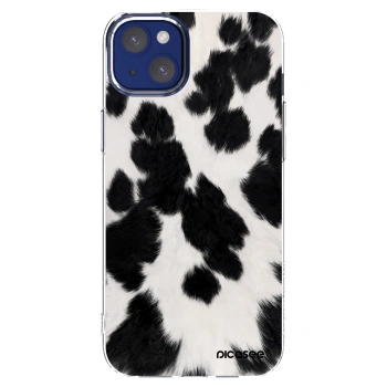 Picasee silikonska prozirna maskica za Apple iPhone 14 Plus - Black Moo