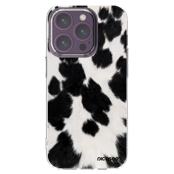 Picasee silikonska prozirna maskica za Apple iPhone 14 Pro - Black Moo