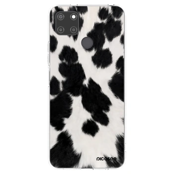Picasee silikonska prozirna maskica za Realme C21Y - Black Moo