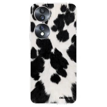 Picasee silikonska prozirna maskica za Honor 70 - Black Moo