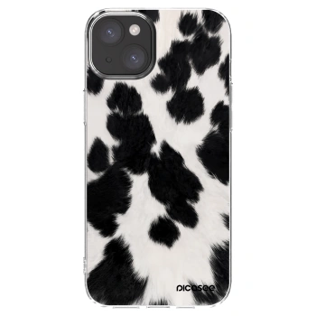 Picasee silikonska prozirna maskica za Apple iPhone 15 Plus - Black Moo