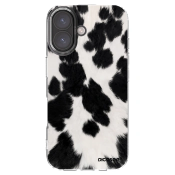Picasee silikonska prozirna maskica za Apple iPhone 16 - Black Moo