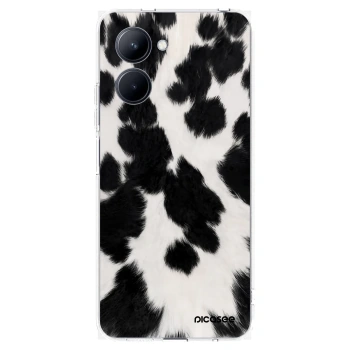 Picasee silikonska prozirna maskica za Realme C33 (2023) - Black Moo