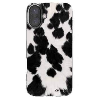 Picasee silikonska prozirna maskica za Apple iPhone 16 Plus - Black Moo