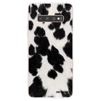 Picasee silikonska prozirna maskica za Samsung Galaxy S10 Plus G975 - Black Moo