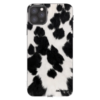 Picasee silikonska prozirna maskica za Apple iPhone 11 Pro Max - Black Moo