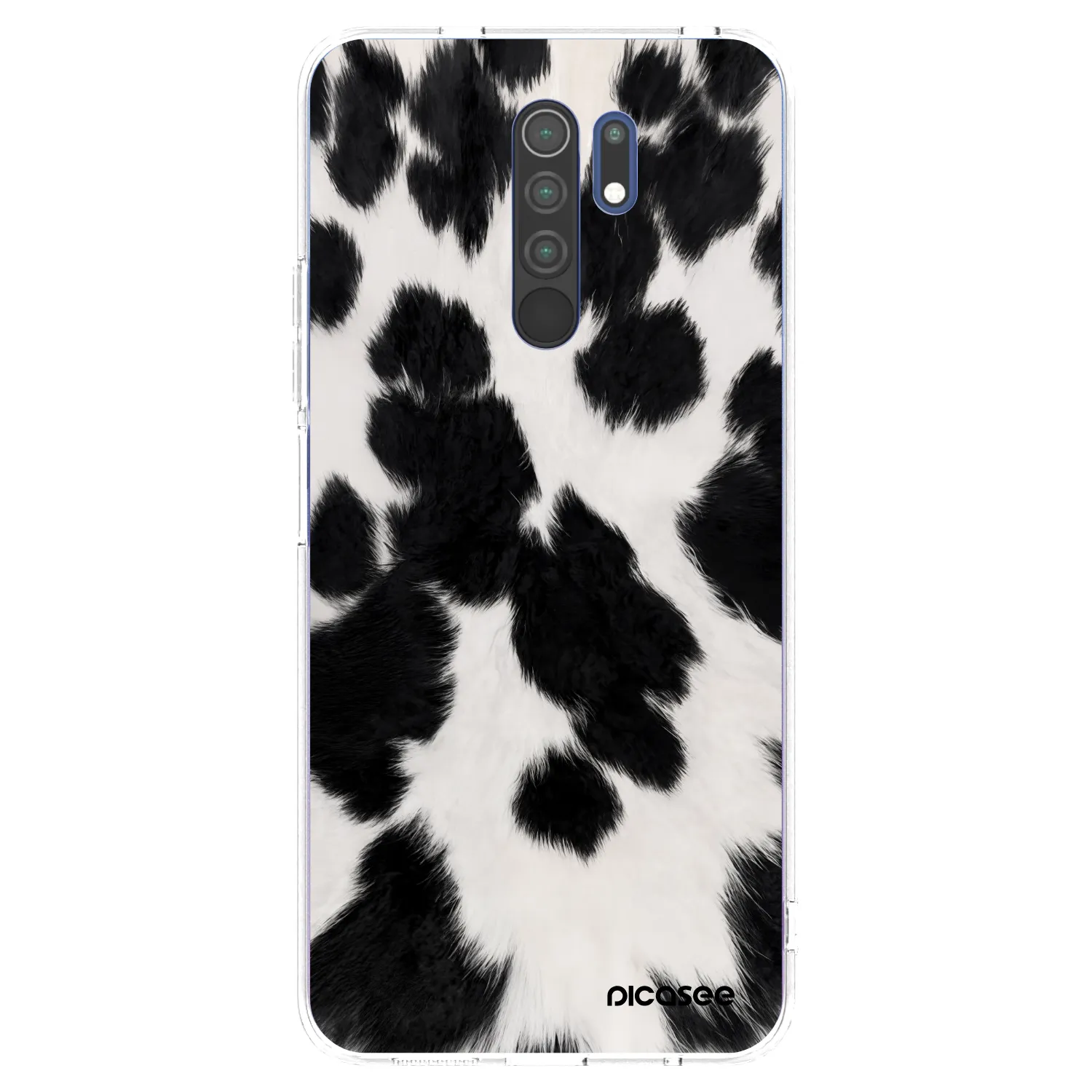 Picasee silikonska prozirna maskica za Xiaomi Redmi 9 - Black Moo