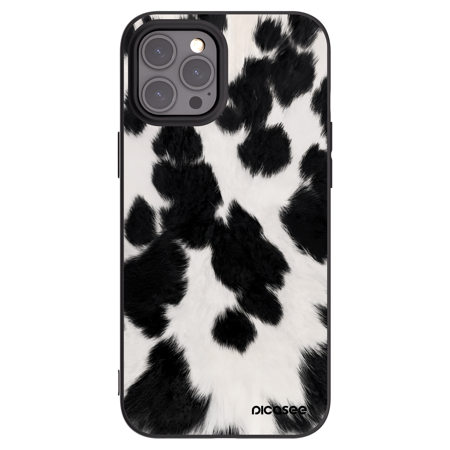 Picasee crna silikonska maskica za Apple iPhone 12 Pro Max - Black Moo