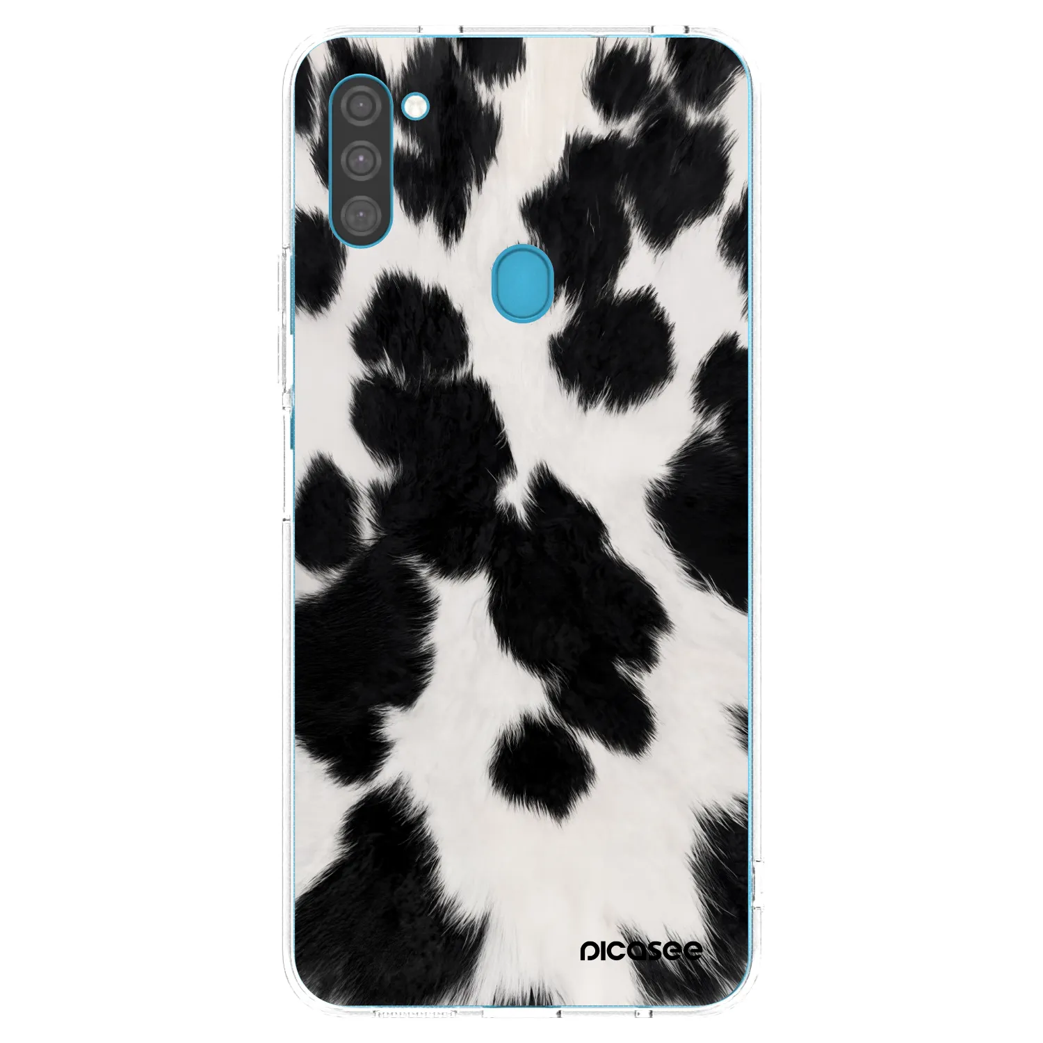Picasee silikonska prozirna maskica za Samsung Galaxy M11 - Black Moo