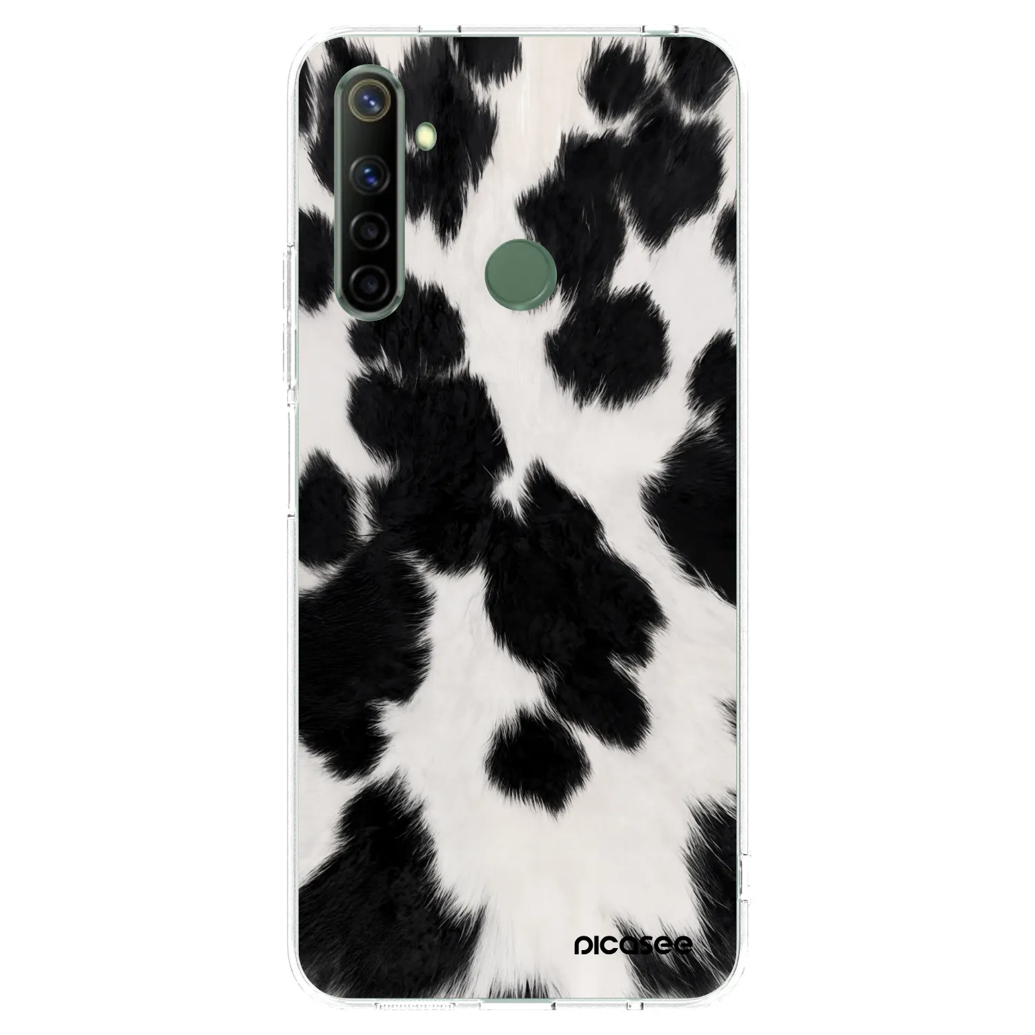 Picasee silikonska prozirna maskica za Realme 6i - Black Moo