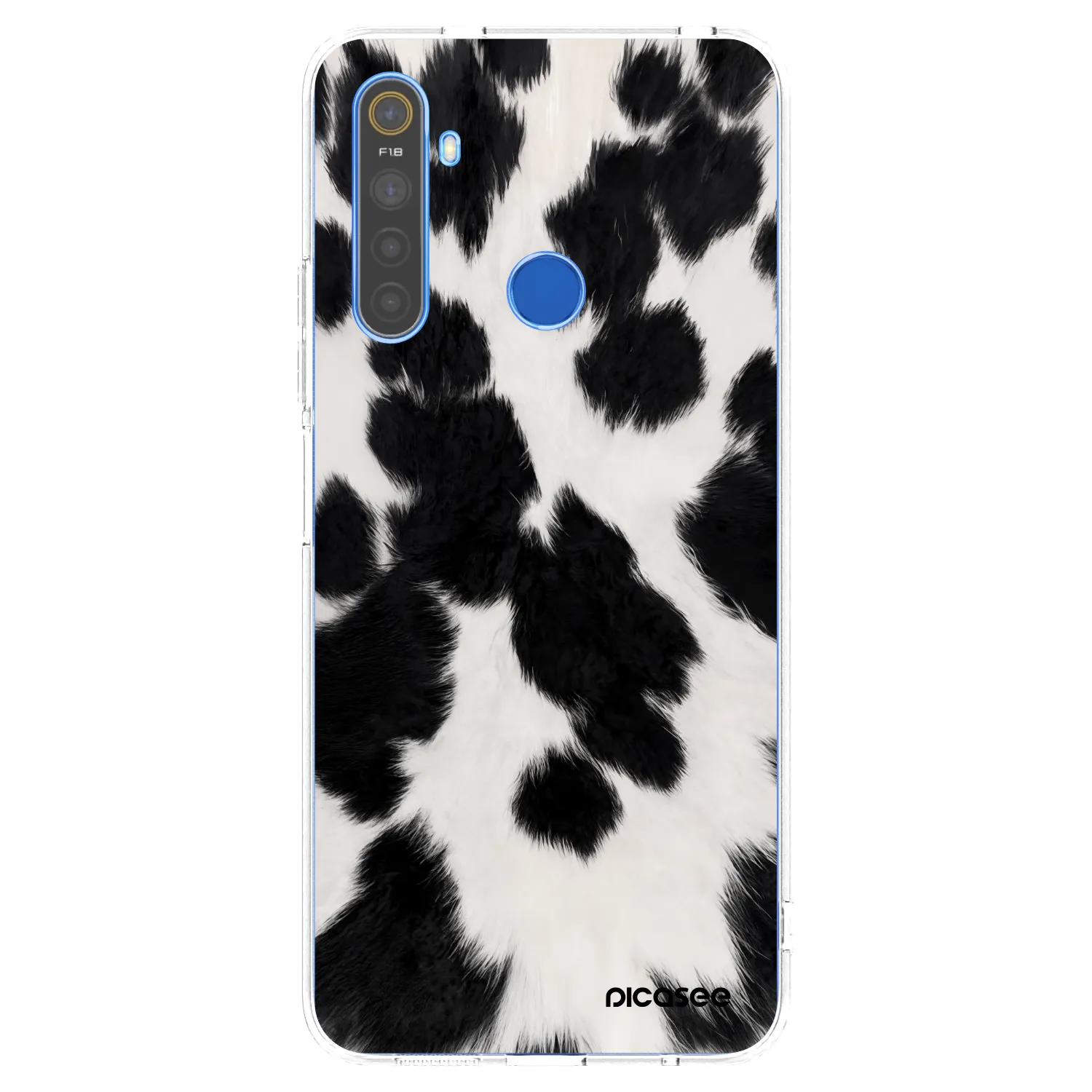 Picasee silikonska prozirna maskica za Realme 5 - Black Moo