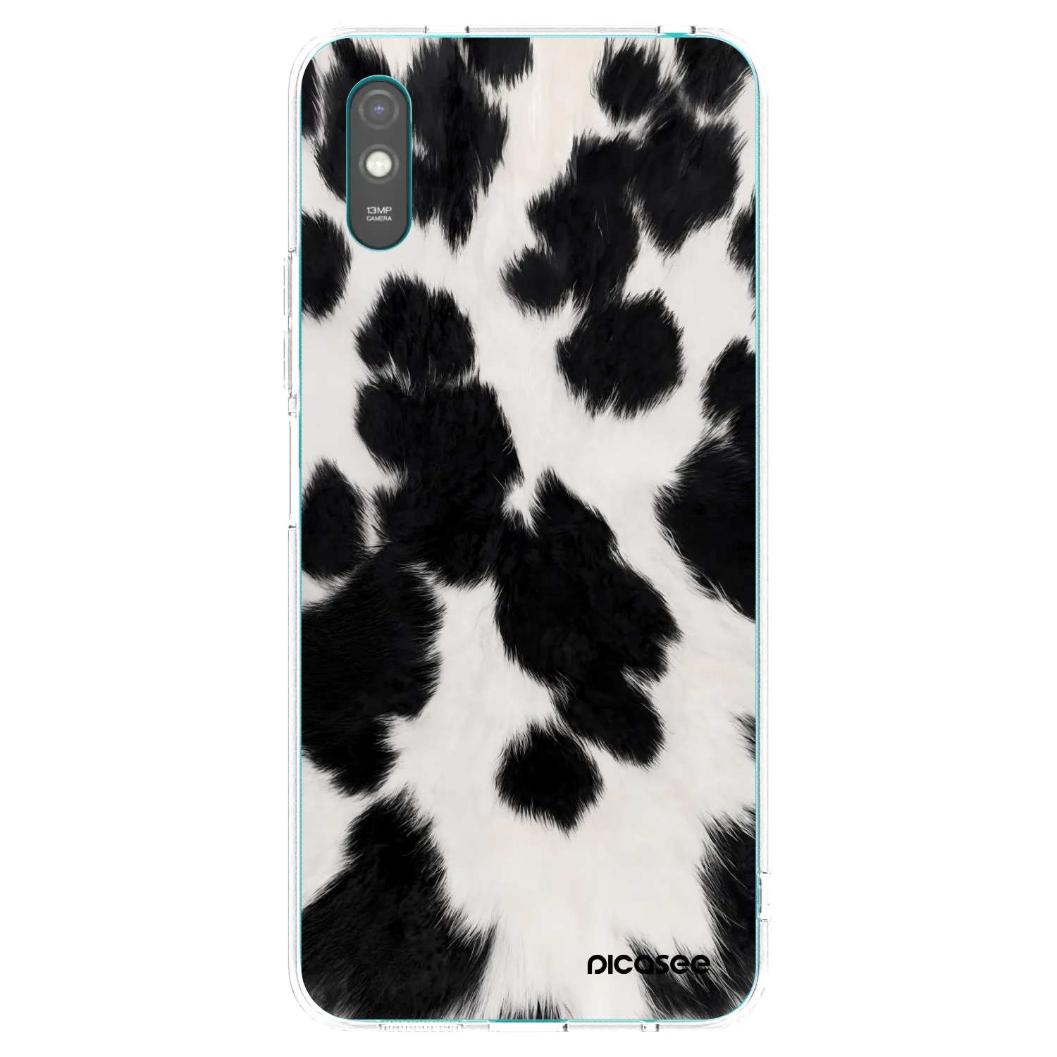 Picasee silikonska prozirna maskica za Xiaomi Redmi 9AT - Black Moo