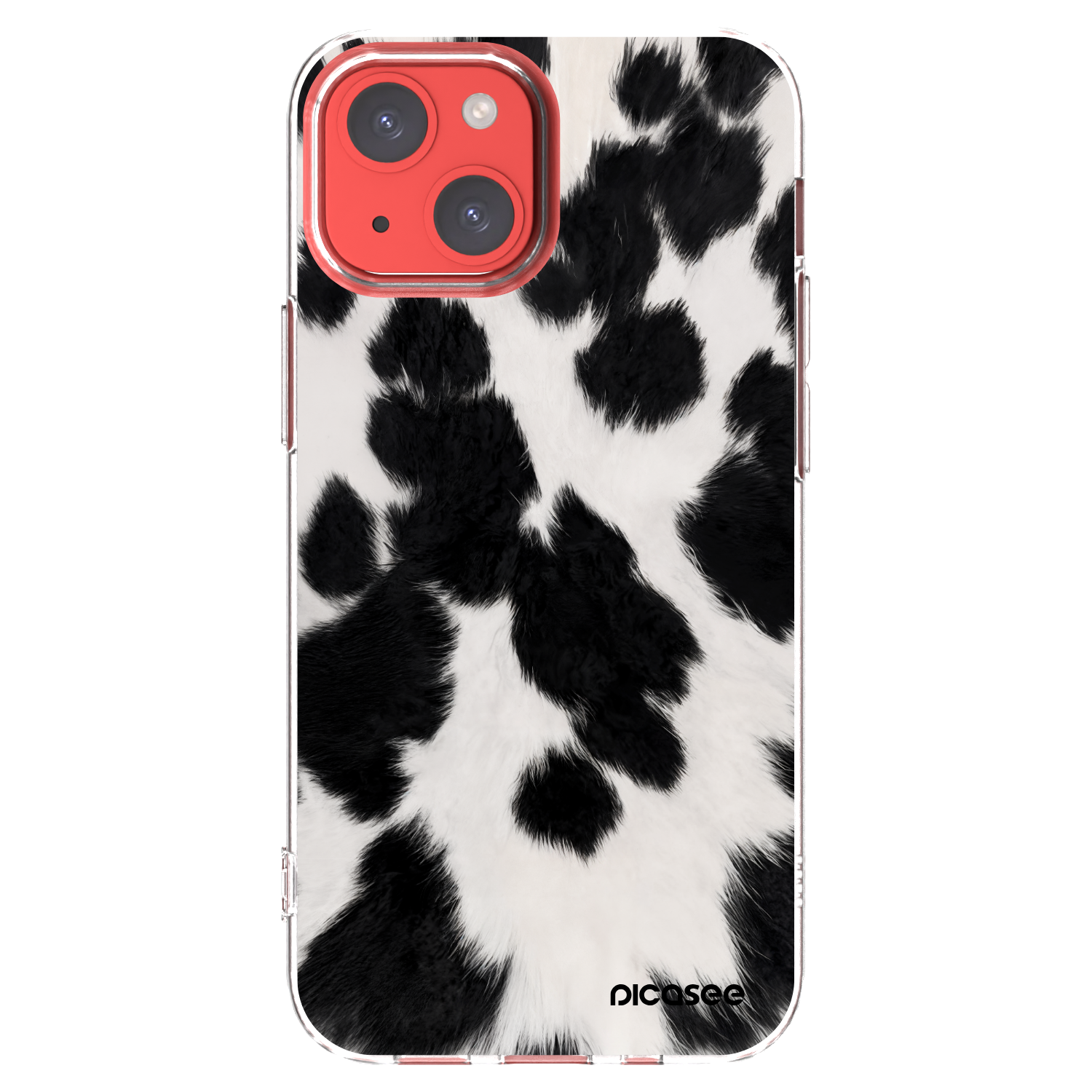 Picasee silikonska prozirna maskica za Apple iPhone 13 mini - Black Moo