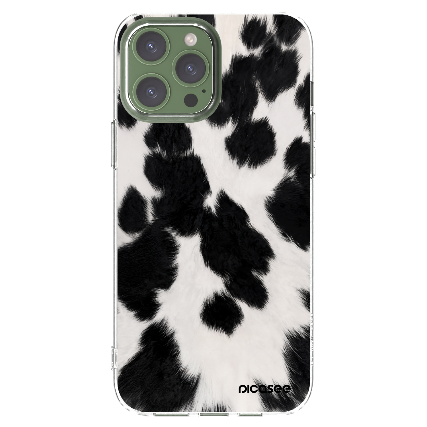 Picasee silikonska prozirna maskica za Apple iPhone 13 Pro Max - Black Moo