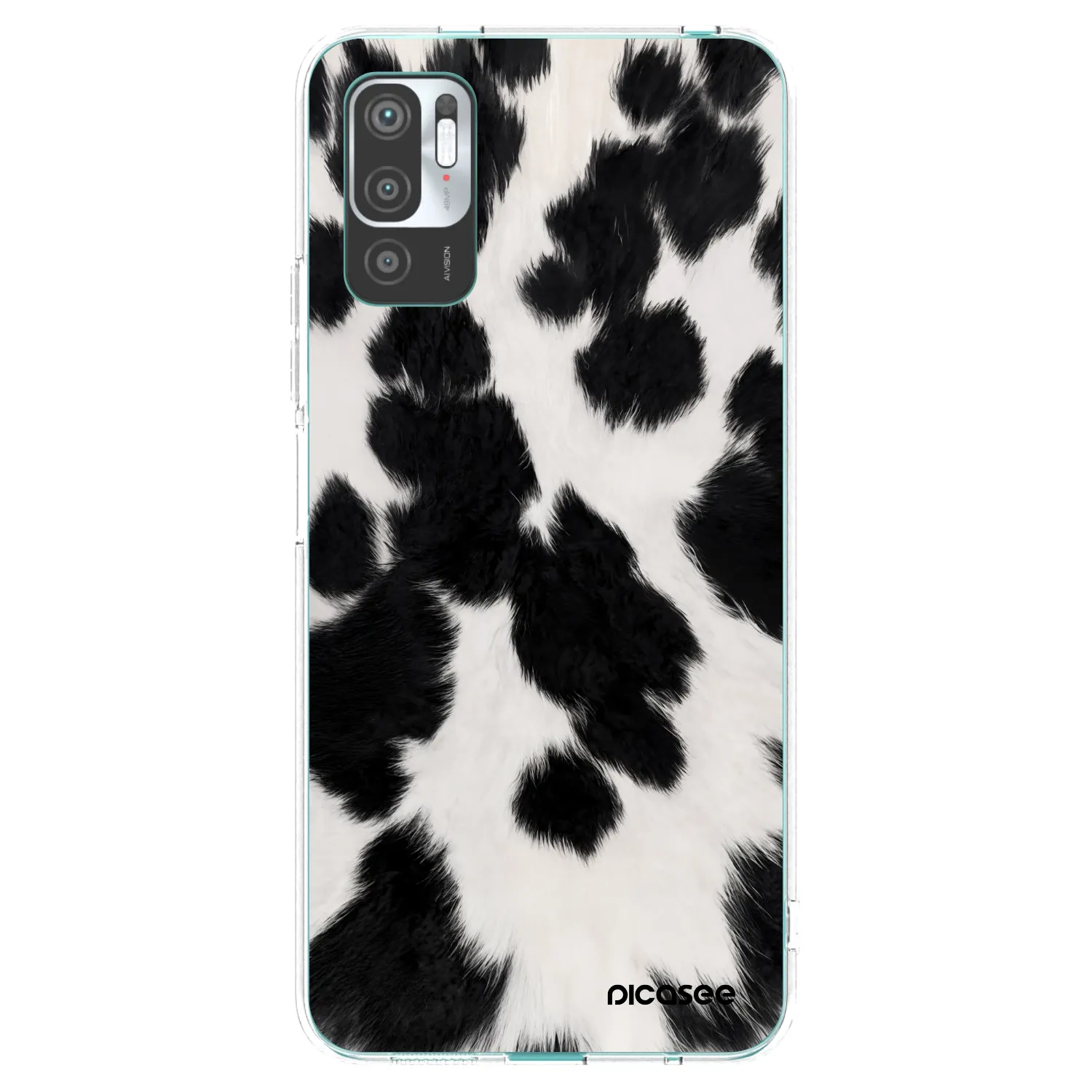 Picasee silikonska prozirna maskica za Xiaomi Redmi Note 10 5G - Black Moo