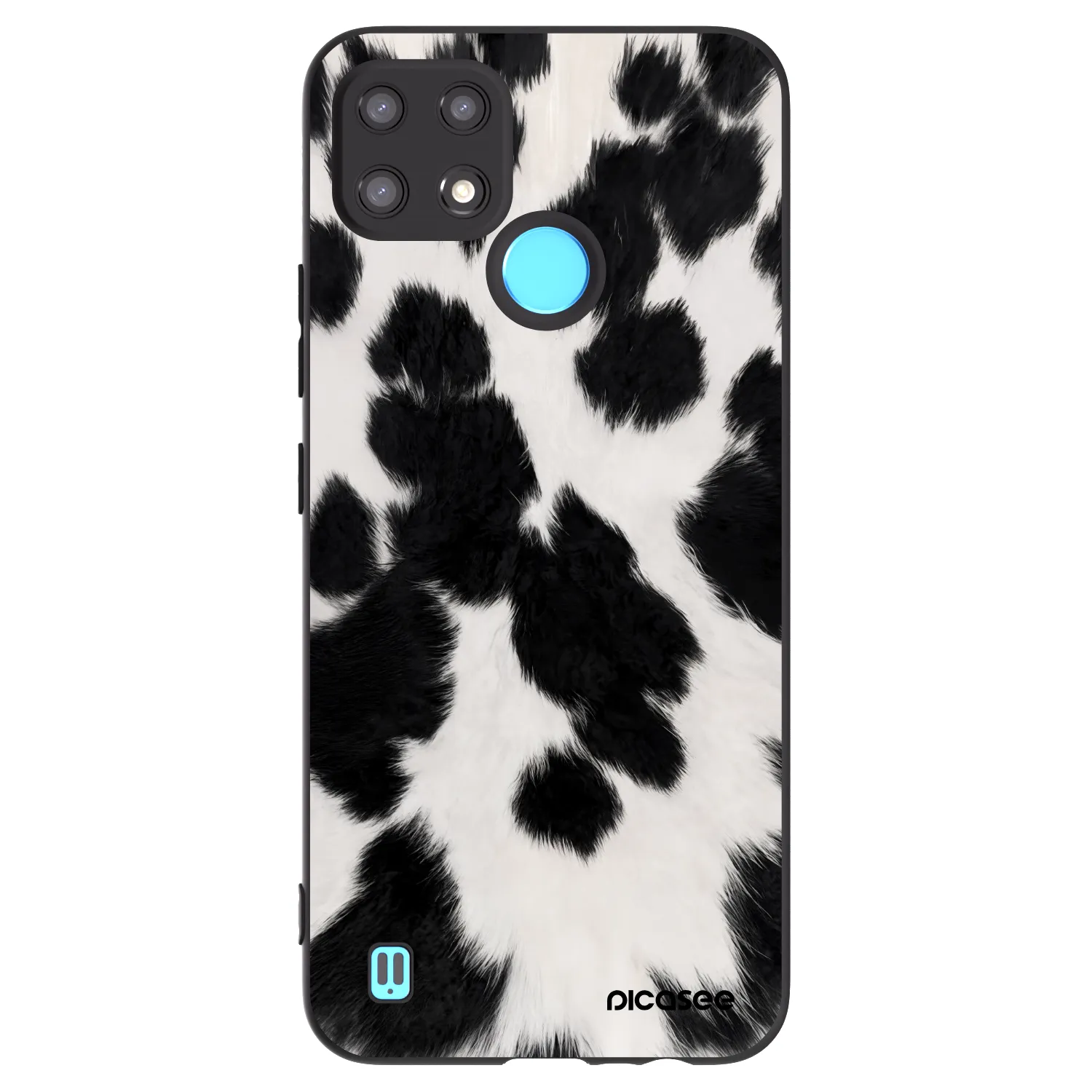 Picasee crna silikonska maskica za Realme C21 - Black Moo