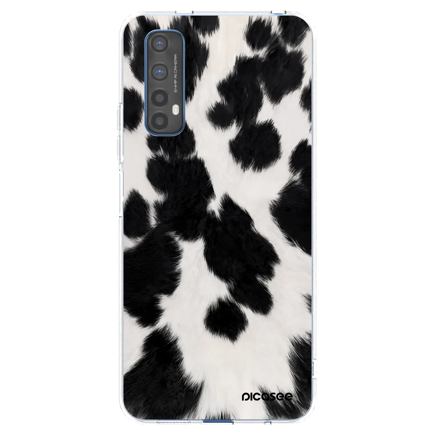 Picasee silikonska prozirna maskica za Realme 7 - Black Moo