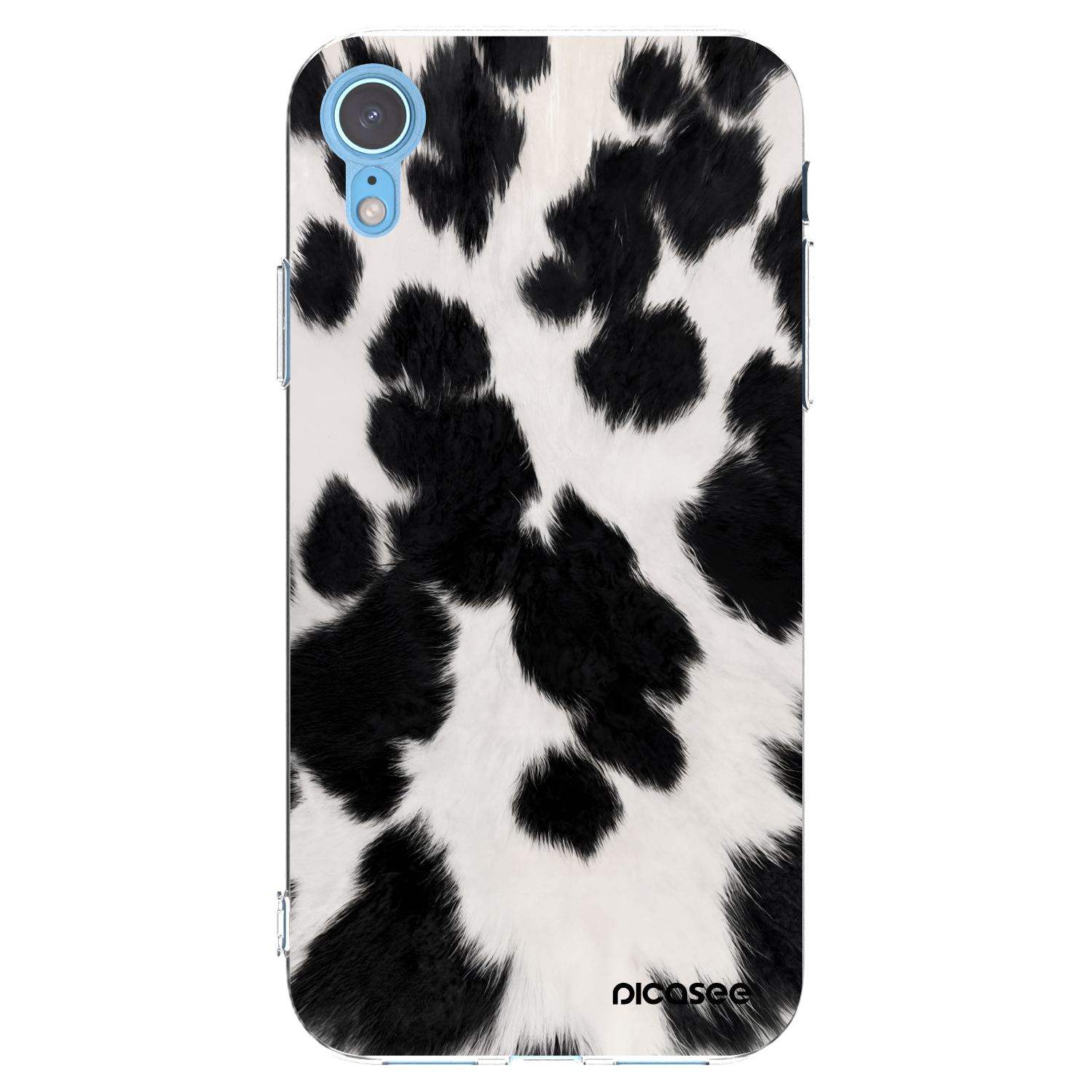 Picasee silikonska prozirna maskica za Apple iPhone XR - Black Moo
