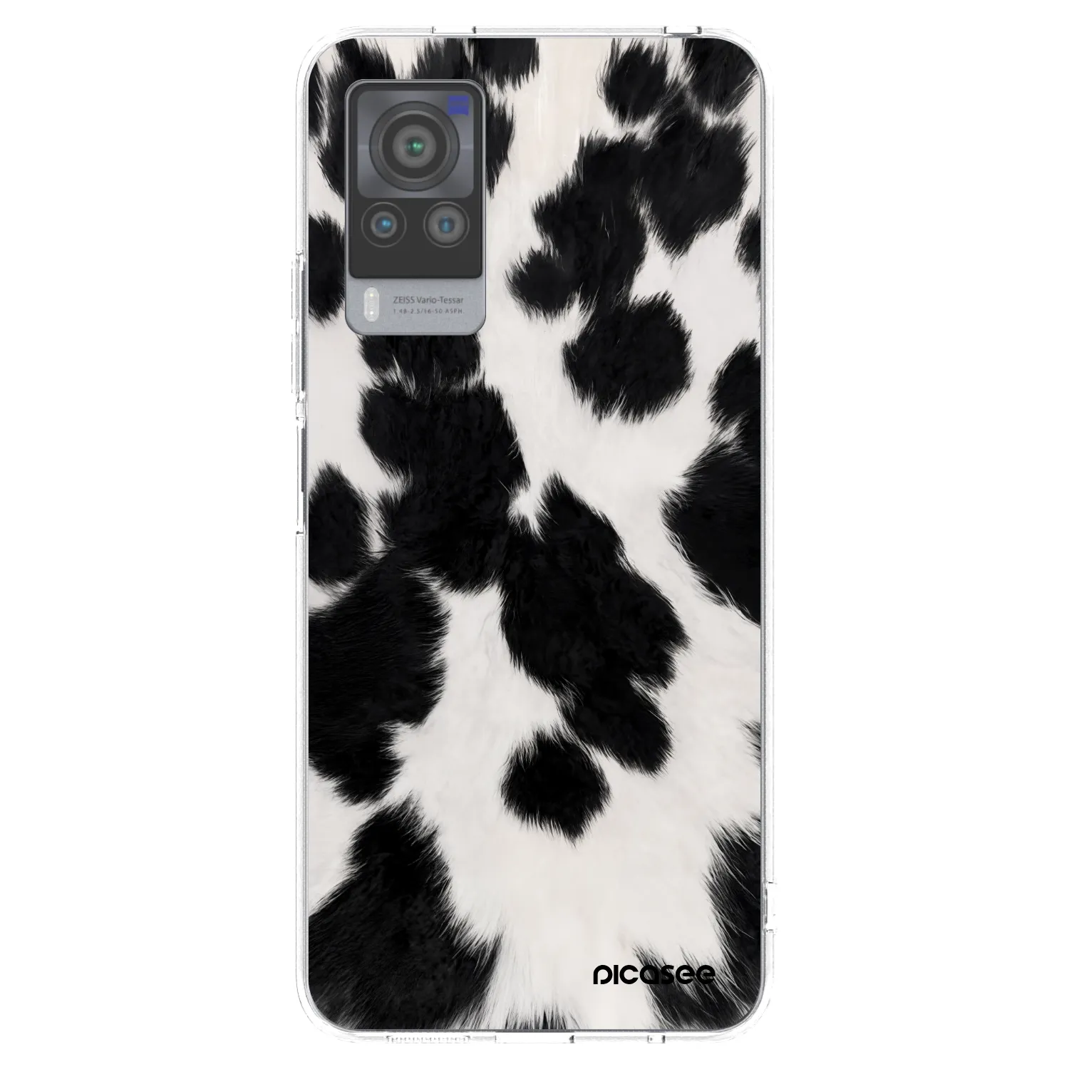 Picasee silikonska prozirna maskica za Vivo X60 Pro 5G - Black Moo