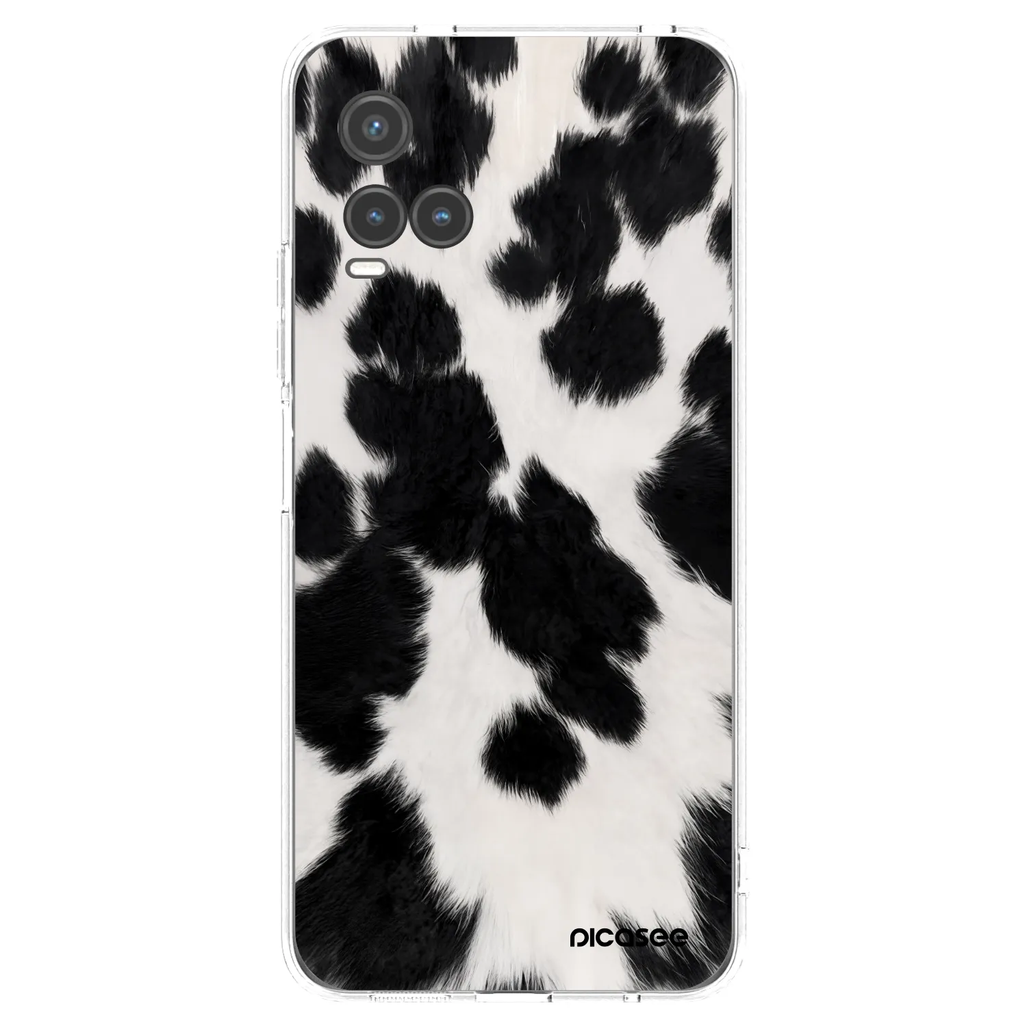 Picasee silikonska prozirna maskica za Vivo Y33s - Black Moo
