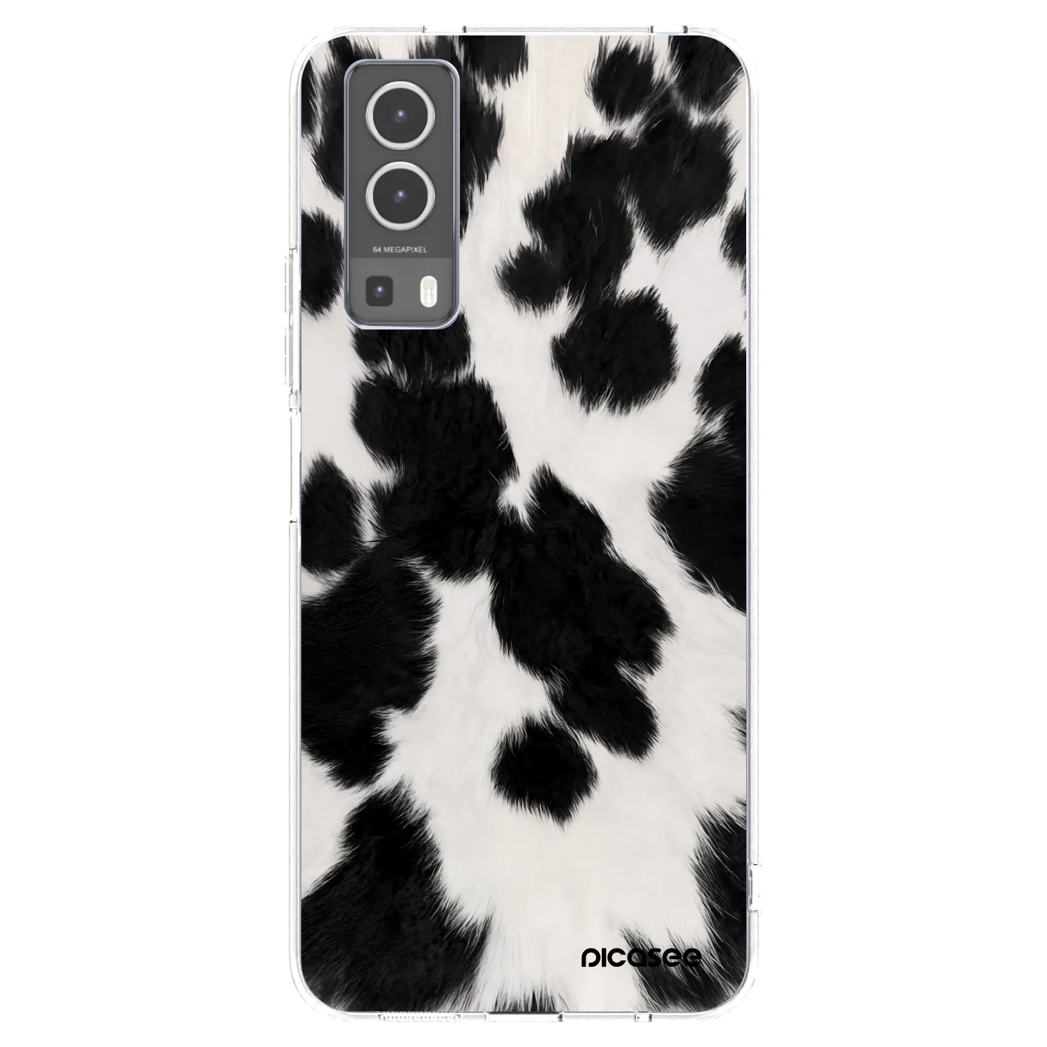Picasee silikonska prozirna maskica za Vivo Y72 5G - Black Moo