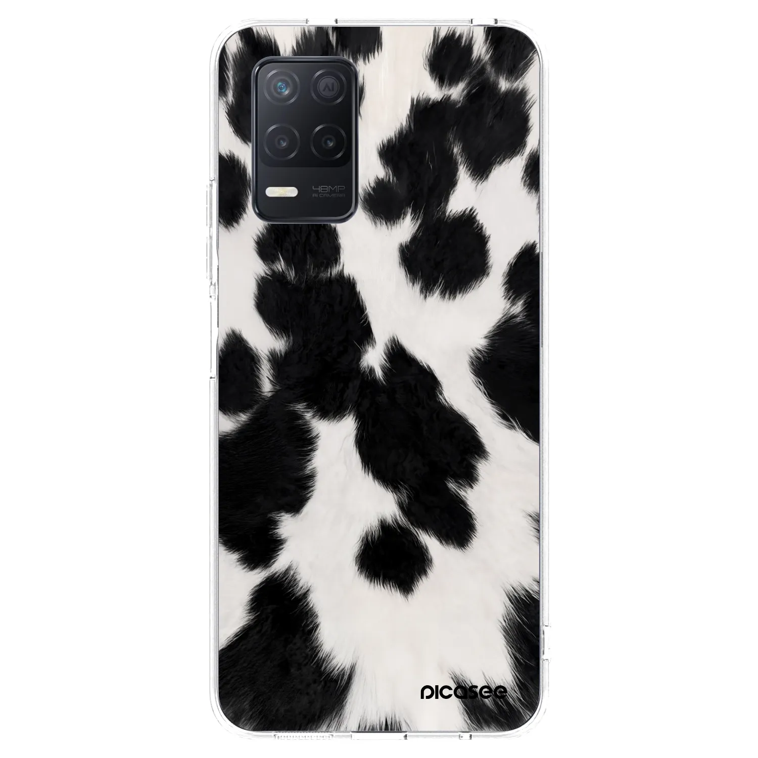 Picasee silikonska prozirna maskica za Realme 8 5G - Black Moo