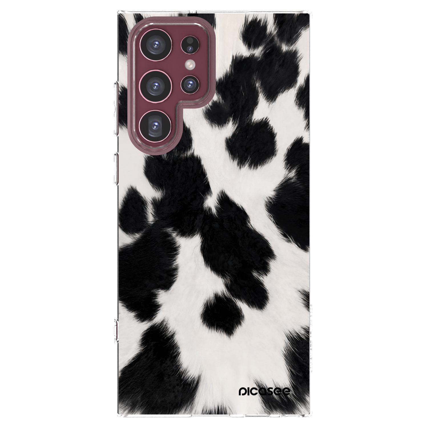 Picasee silikonska prozirna maskica za Samsung Galaxy S22 Ultra 5G - Black Moo