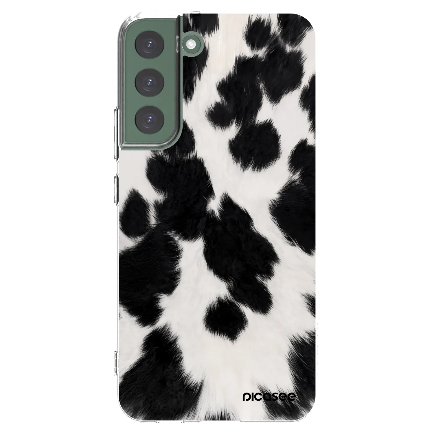 Picasee silikonska prozirna maskica za Samsung Galaxy S22+ 5G - Black Moo