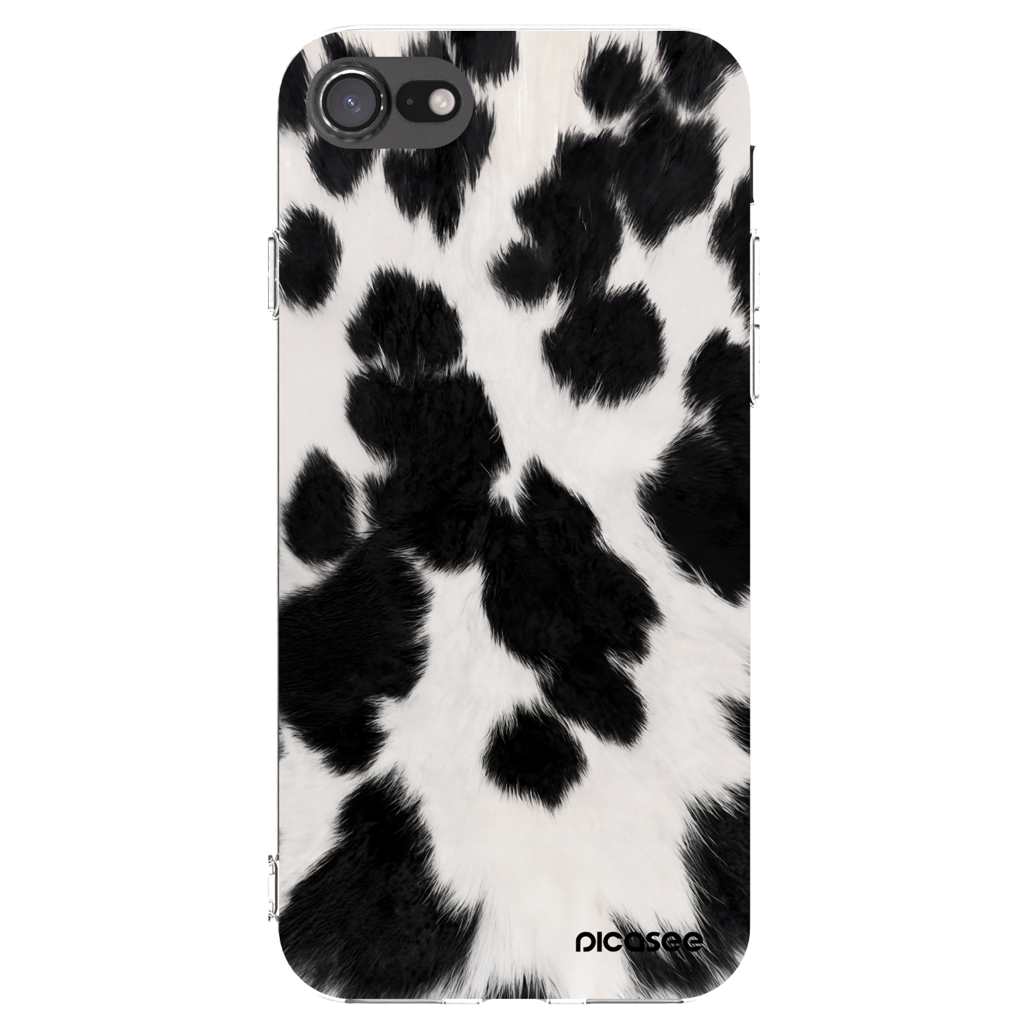 Picasee silikonska prozirna maskica za Apple iPhone SE 2022 - Black Moo
