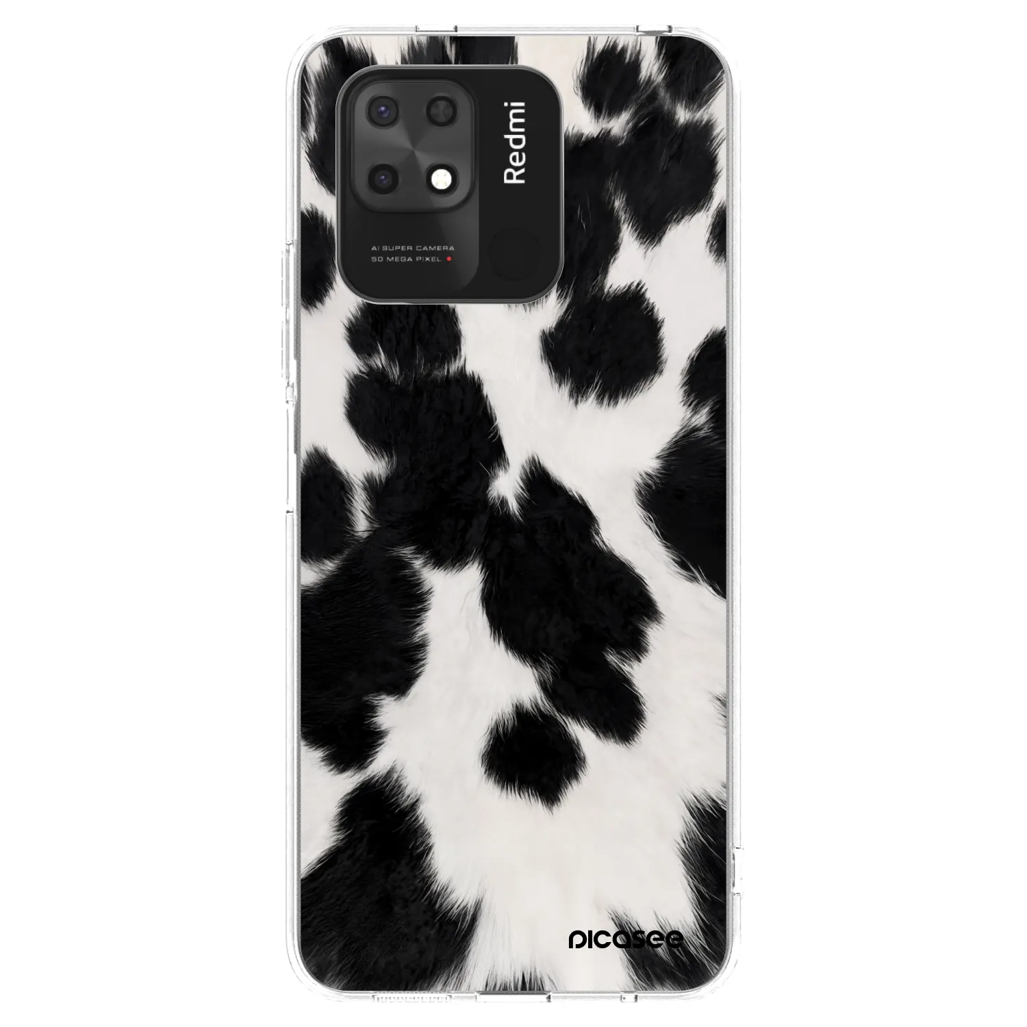 Picasee silikonska prozirna maskica za Xiaomi Redmi 10C - Black Moo