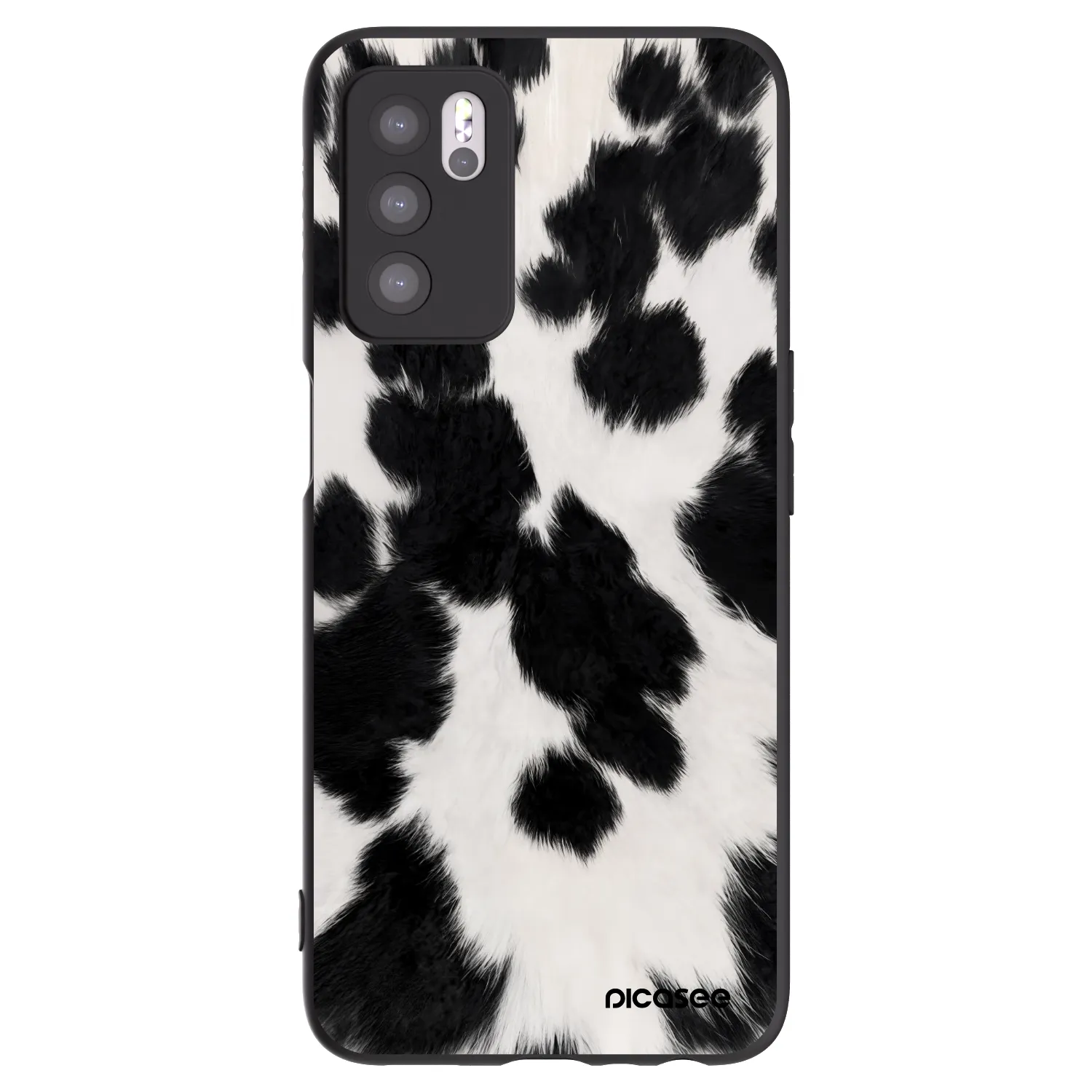 Picasee crna silikonska maskica za OPPO A16s - Black Moo