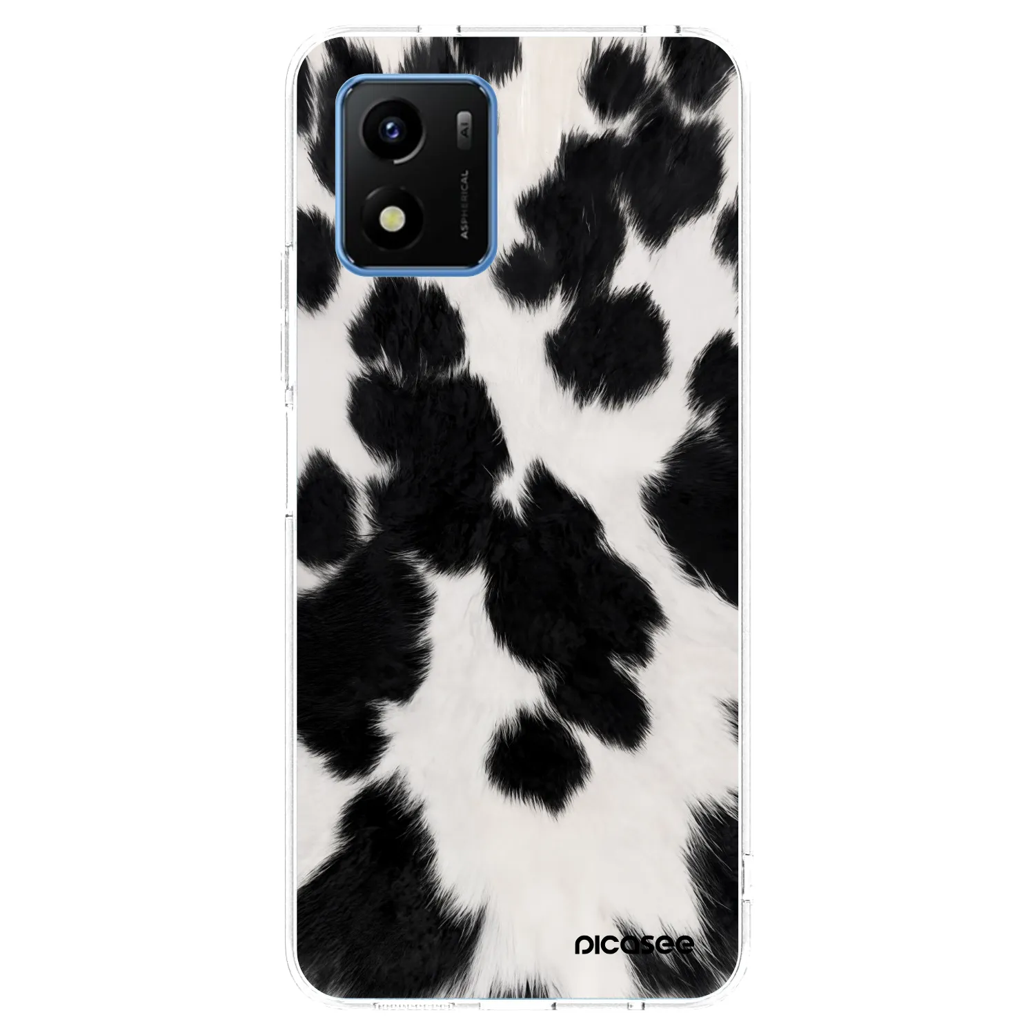 Picasee silikonska prozirna maskica za Vivo Y01 - Black Moo