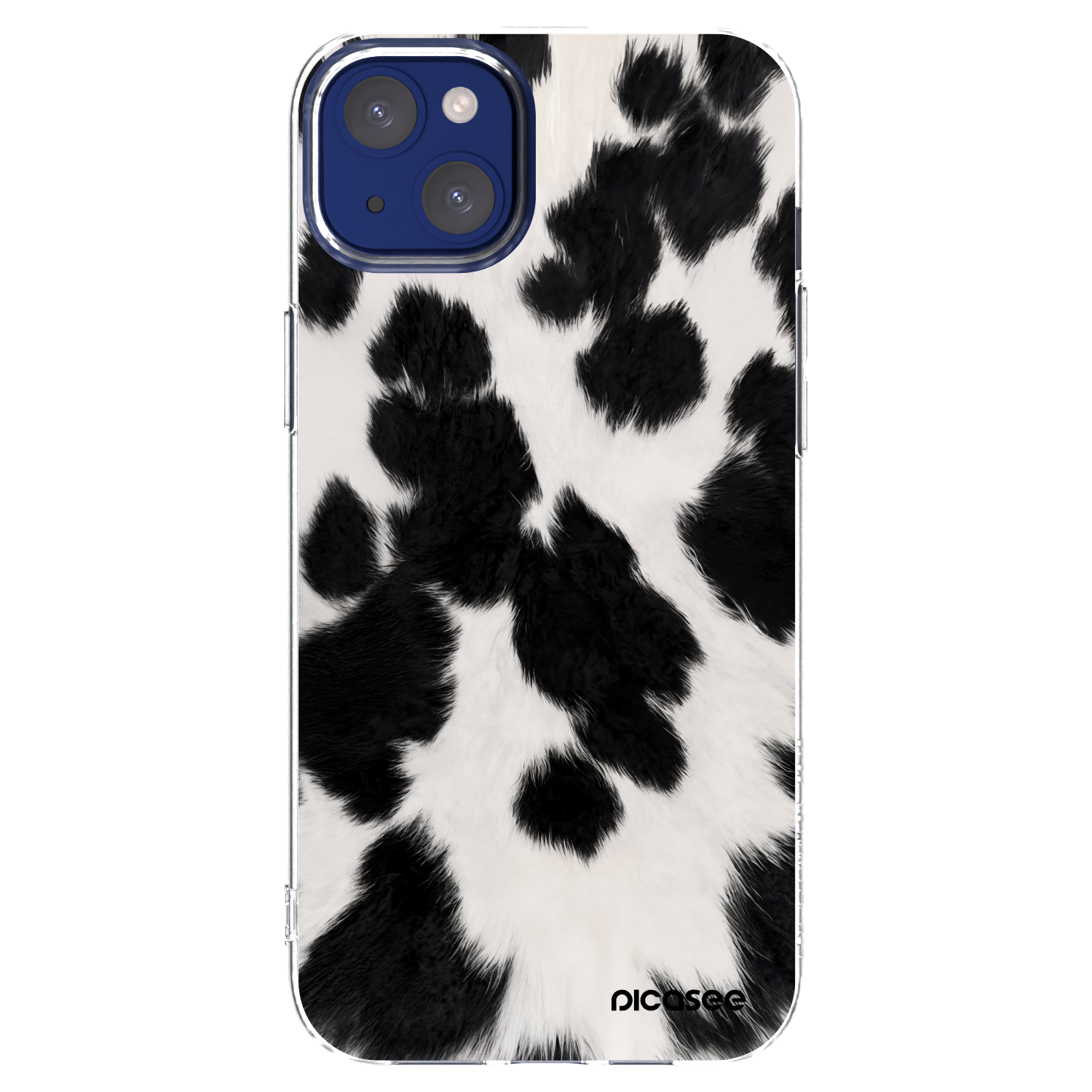 Picasee silikonska prozirna maskica za Apple iPhone 14 Plus - Black Moo